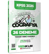 2026 Genel Kültür Adem Asra ile Coğrafya Tamamı Video Çözümlü 26 Deneme Yediiklim
