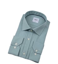 Erkek Klasik Armürlü  Uzun Kol Gömlek 33704 BGL-ST04394 (Çam Yeşili)