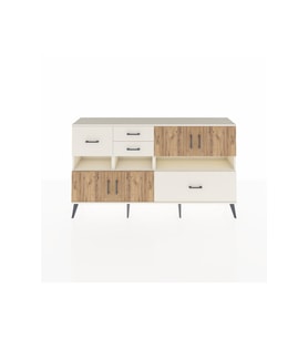 Arges Konsol 5 Raflı 4 Çekmeceli 4 Kapaklı 176x30x99 Aytaşı-Çam/Aytaşı