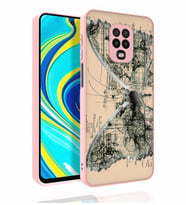 Xiaomi Redmi Note 9S Uyumlu Kılıf Desenli Kamera Korumalı Parlak Zore Nora Kapak