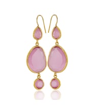 Kadir Jewellery 22 Ayar Altına Kaplama Kadın Sallantılı Küpe -El İşçiliği Ve Hipoalerjenik Küpe