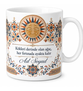 Kişiye Özel Anadolu Temalı Baskılı Kupa Bardak İsimli Hediye