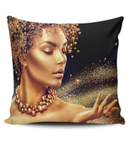 Alkanhomes Fashion Girl Dijital Baskılı Kırlent Kılıfı