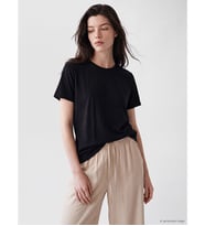 LCW Comfort Siyah Bisiklet Yaka Taşlı %100 Pamuklu Bluz