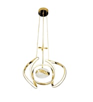 Atlas Tekli Sarkıt Led Avize (Gold)