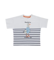 Civil Baby Martı Baskılı 3-12 Ay Tişört - Beyaz