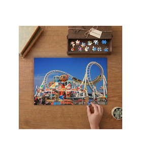 Lunapark - Eğlence Tasarımı 240 parça Ahşap Puzzle Ahşap Kutuda MP09411