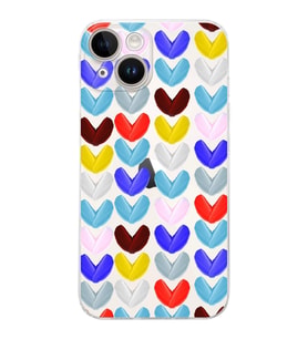 PrintiFy iPhone 14 Plus ile Uyumlu Water Color 1  Kamera Korumalı Şeffaf  Kılıf