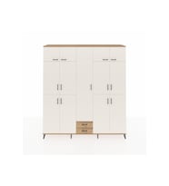Hyperion Dolap 10 Raflı 2 Çekmeceli 4 Askılı 220x44x243 Çam-Aytaşı/Çam