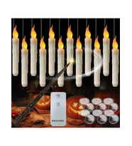 Plentiful Titreyen Dekoratif Led Alevsiz Mum 12 Adet Dumansız Konik Şekilli Uzaktan Kumandalı