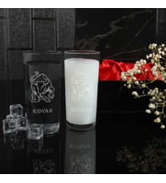 Ahşap Kutulu Boğa Figürlü Kişiye Özel 2'li Rakı Kadehi Seti