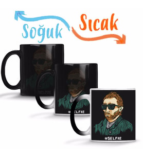 Van Gogh Master Of The Selfie Sihirli Kupa Bardak Porselen