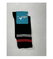 UZUN BİLEK ŞERİTLİ UNISEX ÇORAP (Siyah)