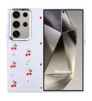 Microsonic Samsung Galaxy S24 Ultra Kılıf PrettyCharm Cherry (Kırmızı)