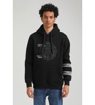Kapüşonlu Siyah Slim Fit Hoodie 23FWM64054