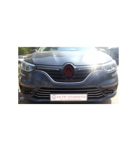 Renault Megane 4 Uyumlu Ön Tampon Çıtası Krom Hb / Sd 7 Parça 2016