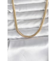 CM 14K Gold Renk Yassı Yılan Zincir Model 45 cm Kadın Kolye TJ-BKO11005