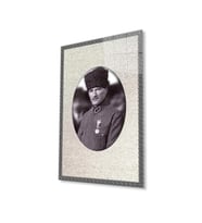 Atatürk Cam Tablo 4mm Dayanıklı Temperli Cam, Atatürk Glass Wall Art (Çok Renkli)