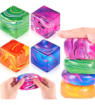 NeeDoh Nice Cube Dev Boy Duyusal Stres Küpü - Rengarenk Schylling Sıkıştırma Oyuncağı