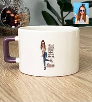 Kişiye Özel Karikatürlü Beni Anlamak Zeka İster Lüks Fincan Doğum Günü Hediyesi