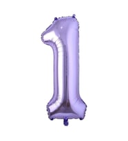 Mor Renk 1 Rakam Folyo Balon 100 cm