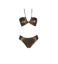 Endeep Kadın Tünelli Metalik Kahverengi Bikini Takımı