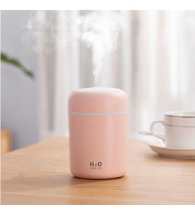 360ML Uçucu Yağ Difüzör Alev Hava Nemlendirici Ultrasonik Serin Mist Maker Sisleyici Aromaterapi (Pembe)