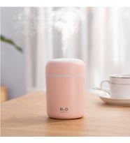 360ML Uçucu Yağ Difüzör Alev Hava Nemlendirici Ultrasonik Serin Mist Maker Sisleyici Aromaterapi (Pembe)