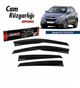 Hyundai ix35 Mugen Cam Rüzgarlığı 2010 sonrası 4'lü Sunplex (Beyaz)