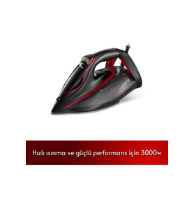 EXPERT PRO 3000W Seramik Tabanlı Buharlı Ütü, LED Ekran, Otomatik Kapanma, Anti-Kireç