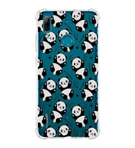 Huawei P Smart 2019  Köşe Korumalı Antişok Kapak Panda Tasarımlı Şeffaf  Kılıf