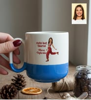 Kişiye Özel Karikatürlü Cute But Taurus Boğa Burcu Kupa Bardak Pro Doğum Günü Hediyesi
