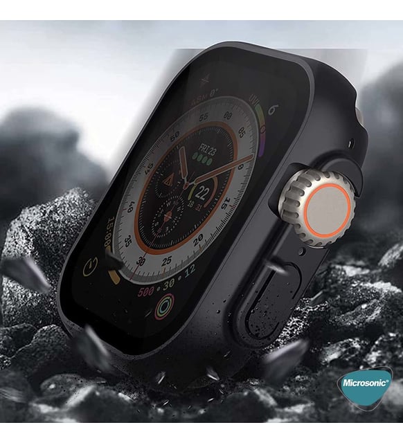 Microsonic Apple Watch Ultra 2 Kılıf Privacy Gizlilik Filtreli