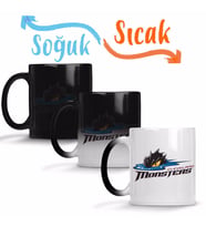 Cleveland Monsters Logo Sihirli Kupa Bardak Porselen