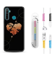 Realme 5i 5 Pro 6i 7 Pro 8 Kılıf Kablo Koruma Spiral Silikon Plane Heart 1721