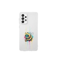 Samsung Galaxy A73 ile uyumlu Splash arı tasarımlı şeffaf silikon kılıf