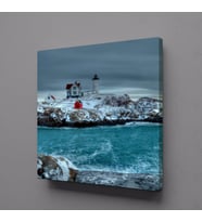 BEYAZ DENİZ FENERİ KANVAS TABLO 60x60cm (Karışık)