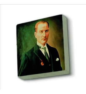 Atatürk Baskılı Doğaltaş  Magnet(KRT-101)Buzdolabı Süsü