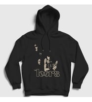 Presmono Unisex Siyah Band The Doors Kapüşonlu Sweatshirt 115977tt