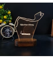 Kişiye Özel Hediye Monaco 3D Led Lamba