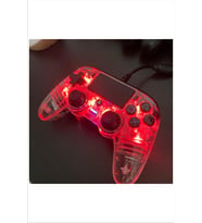 Ps4 Kablolu Oyun Kolu Controller Pc Uyumlu (Kutusuz) (Kırmızı)