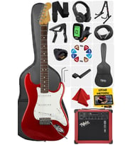 Midex RPH-30WRD-25AMP Kırmızı Renk Strat Kasa SSS 25W Amfili Elektro Gitar Seti