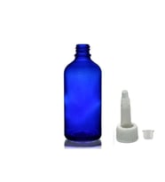 50ml mavi cam şişe getamisin kapak, 24 adet, plastik üstten damlalıklı şişe, damlatmalı şişe, damlatıcı şişe