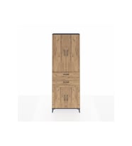 Arges Dolap 4 Raflı 2 Çekmeceli 4 Kapaklı 88x30x243 Antrasit-Çam