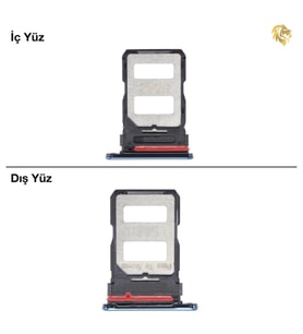 Xiaomi Poco F3 / Redmi K40 Uyumlu Sim İç Yuvası Çiftli Mavi Sim Kart Tepsisi Sim Kızağı Sim Tray