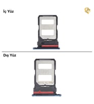 Xiaomi Poco F3 / Redmi K40 Uyumlu Sim İç Yuvası Çiftli Mavi Sim Kart Tepsisi Sim Kızağı Sim Tray