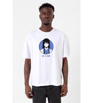 Gintama Anime Kotaro Minimal Beyaz Erkek Oversize Tshirt