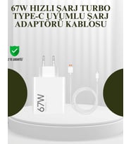 67W Güçlü Şarj Adaptörü ve Turbo Kablo Uzun Ömürlü Dayanıklı Tasarım