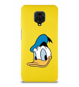 Xiaomi Redmi Note 9 Pro Soft Premier Kapak Donald Duck-B Tasarımlı Silikon Kılıf - Sarı (Şeffaf)