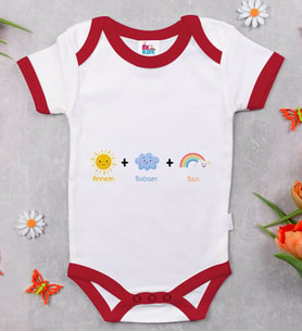 BK Kids Annem Babam Ben Tasarımlı Kırmızı Bebek Body Zıbın-1